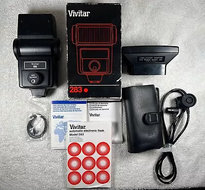 Vivitar 283 Auto Thyristor Electronic Shoe Mount Camera Flash - Japan - Tested • $59