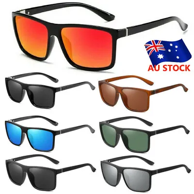 $10.99 • Buy Polarized Mens Sunglasses Polarised New Style Square Frame Glasses AU