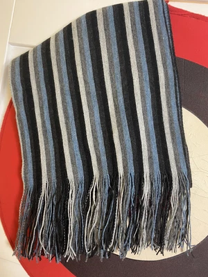 £12.99 • Buy Grey Stripe Scarf Mod Dandy College Ivy