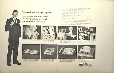 Bell Telephone System Teletype Switchboards Data-Phone Svc Vintage Print Ad 1965 • $21.77