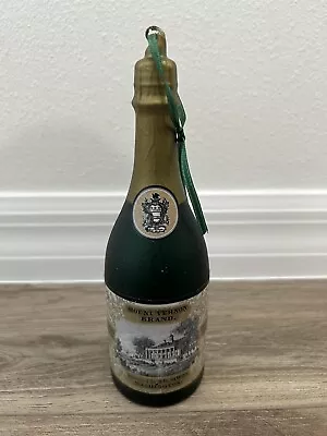Vintage Washington Mount Vernon Brand Blown Glass Champagne Bottle Ornament 8” • $15