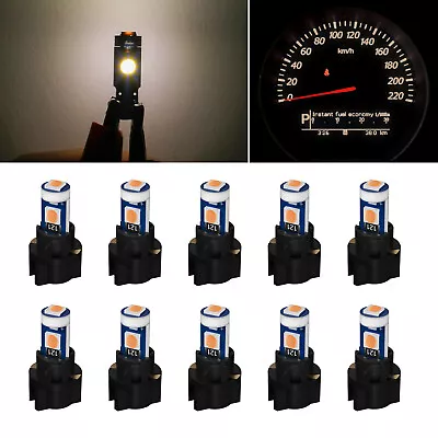 10X T5 3030 Yellow LED Gauge Cluster Dash Instrument Light Bulb W/ Sockets Kit • $10.54