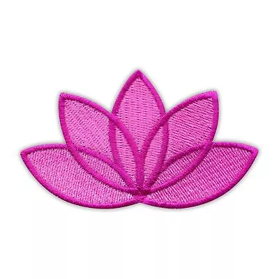 LOTUS Flower Pink - Dark Pink Edge Patch/Badge Embroidered • £2.89