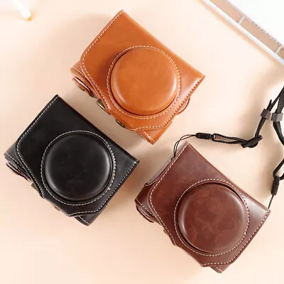 Leather Camera Case Bag Grip Strap For Canon G9X/ Mark II G7X2/G7X3 M50 II R50 • $26.39