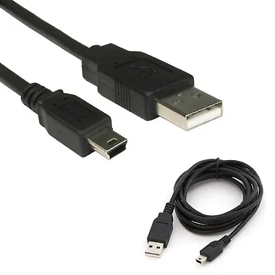 Mini USB 2.0 Male Cable Camera Camcorder 5 Pin Power Charging Charger Lead Cord • £3.58