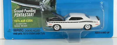 JOHNNY LIGHTNING High Performance Mopar 1970 Plymouth 70 AAR Cuda White 1:64 F • $14.35