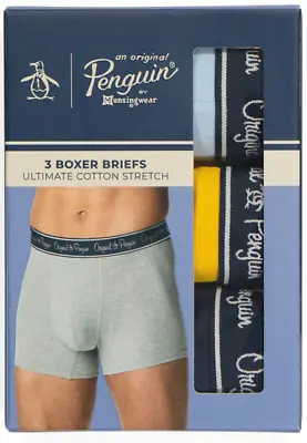 Men XL Penguin Boxer Briefs Ultimate Cotton Stretch Breathable Soft Munsingwear • $19.99