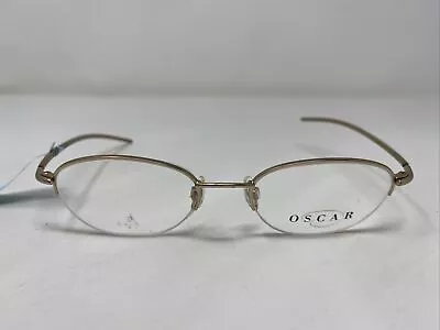 Oscar De La Renta WMOS104 060 48-18-135 Gold Half Rim Eyeglasses Frame V912 • $50