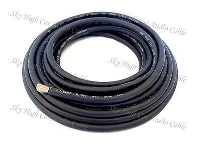 $0.99 • Buy 8 Gauge AWG BLACK Power Ground Wire Sky High Car Audio Sold By The Foot GA Ft 