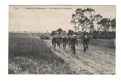 AP1330 - MILITARY - FRENCH INFANTRY ARMY BIKE RIDERS Bicycle Scouts • $10.50