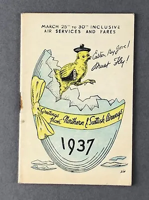 £179.95 • Buy Northern & Scottish Airways Airline Timetable Easter 1937 