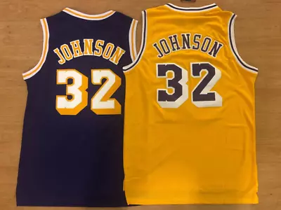 Custom Legend Throwback 32# Johnson Magic Basketball Jersey Los Angeles Stitched • $22.99