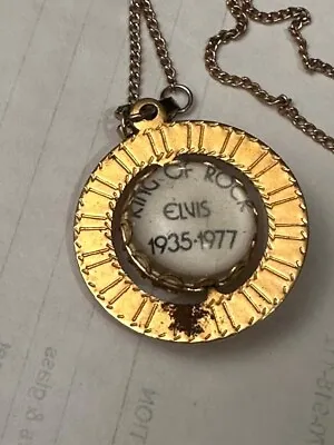 Boxcar Enterprises Elvis Presley 1935-1977 King Of Rock  Gold Tone Necklace • $9.99