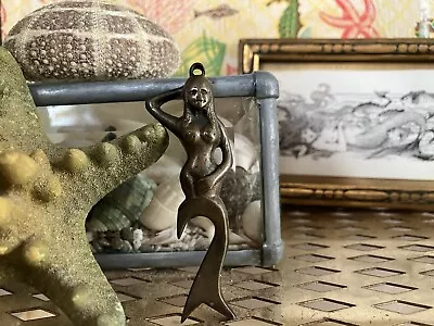 Unique Bronze Metal Mini Pocket Mermaid Pocket Keychain Bottle Top Opener BN • $44.99