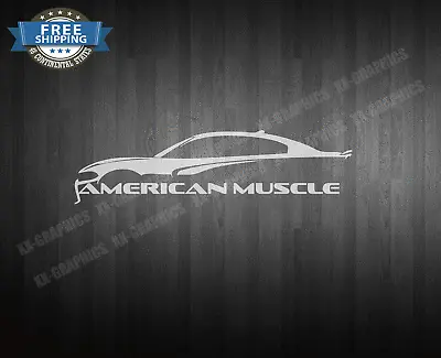 American Muscle Car Outline (2) Decal Sticker Fits Charger Challenger Dodge • $7.99