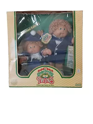 Cabbage Patch Kids Limited Edition Boy And Girl Twins 1985 Blue Outfits Complete • $99.97