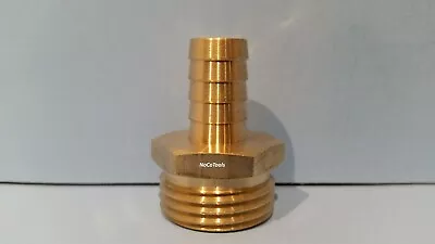 Solid Brass Garden Hose Fitting 3/4  Inch Male GHT X 1/2  Hose Barb Fitting  • $8.90