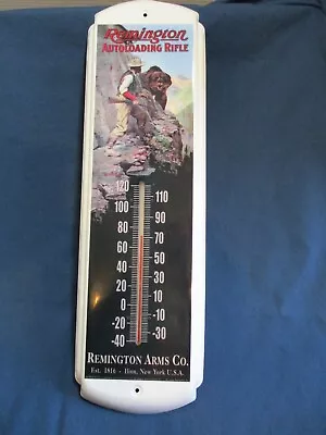 Remington Autoloading Rifle Metal Thermometer Hunting Bear Remington Arms Co. • $24.95