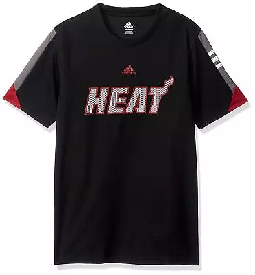 NBA Adidas Miami Heat Youth Boys Possession Short Sleeve Performance Shirt • $24.99