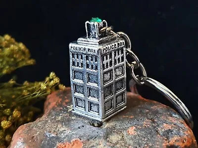 Doctor Who Tardis Keyring / Silver TT Capsule Time Ship / Dr Who Blue Police Box • £10.90