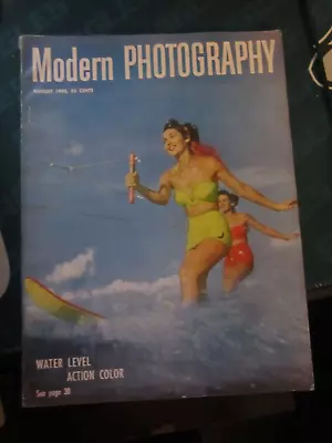 Modern Photography Magazine August 1950 Action Color Water Skiing G 50 • $9.99