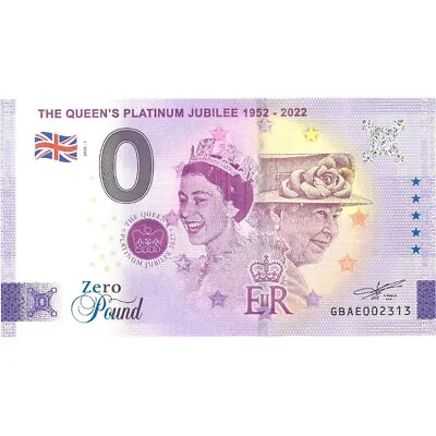 £9.10 • Buy €0 Euro Souvenir Official Banknote England 2021 - The Queen's Platinum