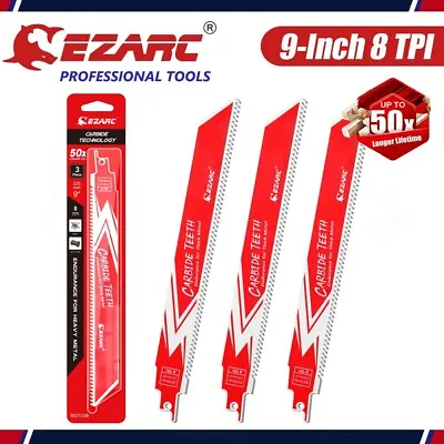 9in 8TPI EZARC Carbide Reciprocating Saw Blade For Thick Metal Cast Alloy Steel • $35.09