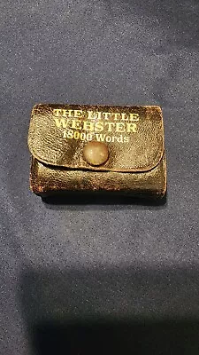 Antique The Little Webster 18000 Word Liliput Dictionary Brown Leather Germany • $20