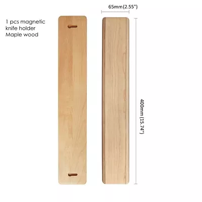 Natural Walnut Maple Wood Magnetic Knife Holder Safely Mount Home Kitchen Design • $39.80