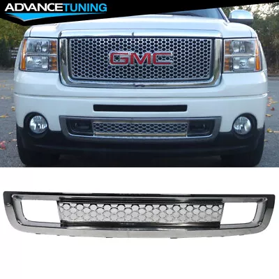 $54.99 • Buy Fits 07-13 GMC Sierra 1500 Denali Chrome Front Bumper Lower Mesh Grill Grille