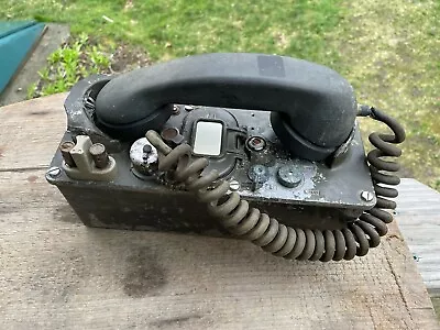 Vintage US Army Field Telephone Set Military Radio Phone USA • $40