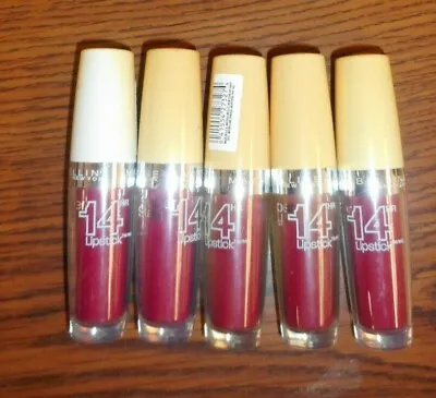 LOT OF 5 IMPERFECT MAYBELLINE SUPER STAY 14HR LIPSTICK 070 ENDURING RUBY 0.12oz • $16.99