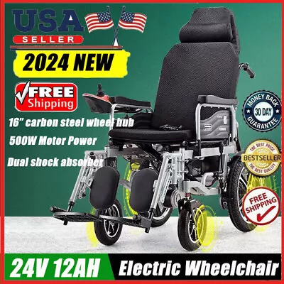 Folding Electric Wheelchair Power Wheel Chair Mobility Aid Motorized Lightweight • $699.98