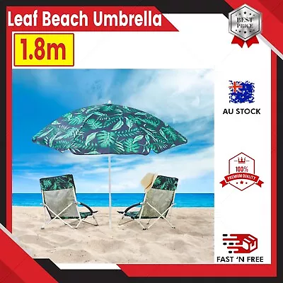 $49.99 • Buy Instahut Outdoor Umbrella Umbrellas Beach Garden Tilt Sun Patio Deck Pole 1.8m