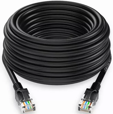 £13.49 • Buy 30m Network Ethernet Cable Cat5e RJ45 Black External Outdoor LAN PC Router Modem