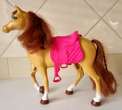 Barbie Swan Caballo Brown Horse With Saddle By Mattel • $19.99