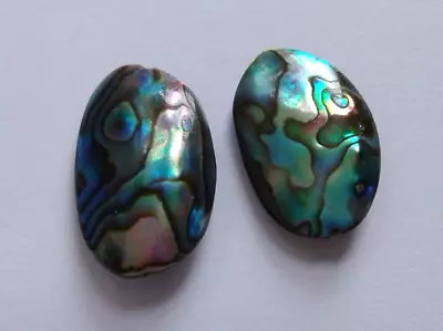 2 Natural Paua/Abalone Shell Beads 24-26 Mm. Jewellery Making/Embellish/Crafts • £13