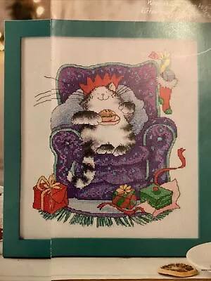 Margaret Sherry Festive Cat Presents Stocking Christmas Cross Stitch Chart • £1.99