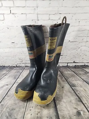 Vintage Fireman Firefighting Boots 12 Ranger FireMaster Steel Mid Sole Insulated • $67.99