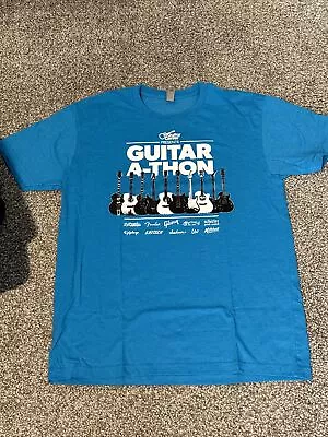 Guitar Center Guitar-A-Thon T Shirt Light Blue Medium Gibson Fender Martin LTD • $16