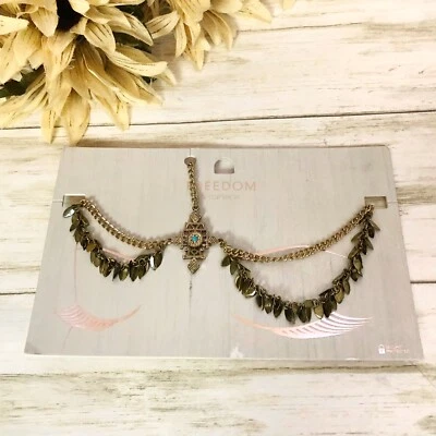 £11.45 • Buy Topshop Womens Head Chain Boho Festival Gold Tone Hair Accessories One Size 