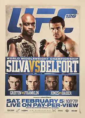 UFC 126 Event Poster Anderson Silva Vitor Belfort 27x39 Unsigned • $89.99