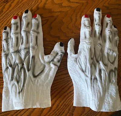 Monster Hands Gloves Adult Latex Rubber Scary Zombie Skeleton Halloween Costume • $6.99