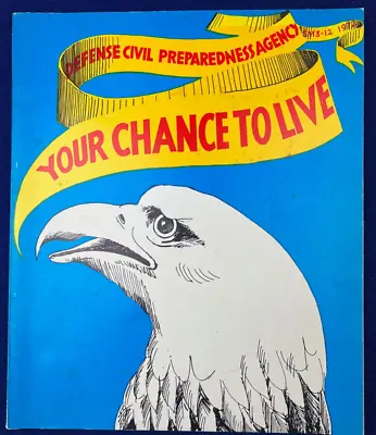 1972 Civil Defense Fallout Shelter Cold War Your Chance To Live Book Vntg Art • $24.95
