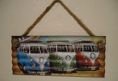 Volkswagen Bus Corrugated Metal Wall Sign • $10