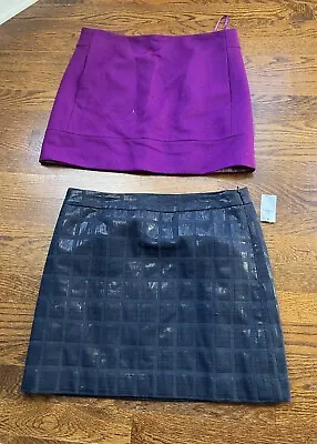 J.CREW Mini Skirt Purple Size 6 Navy Blue Gap • $5