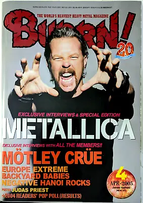 Burrn! Magazine April 2005 Metallica Motley Crue Europe Extreme Hanoi Rocks  • £15.40