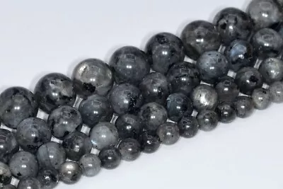 Natural Black Labradorite Beads Grade A Round Loose Bead 4/6/8/10/12MM • $2.78