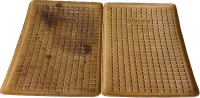 Volvo 240 OEM Backseat Floor Mats Trays Beige Waffle Rare 242 244 245 • $90