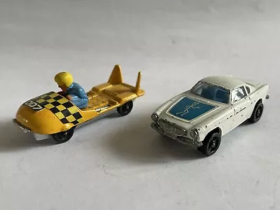 Vintage Diecast Corgi Rockets OHMSS 007 Bobsleigh & Volvo P1800 ‘The Saint’ • £7.50